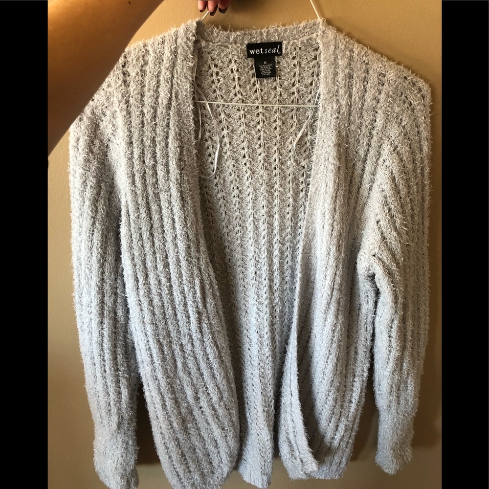 Wet Seal Fuzzy Cardigan